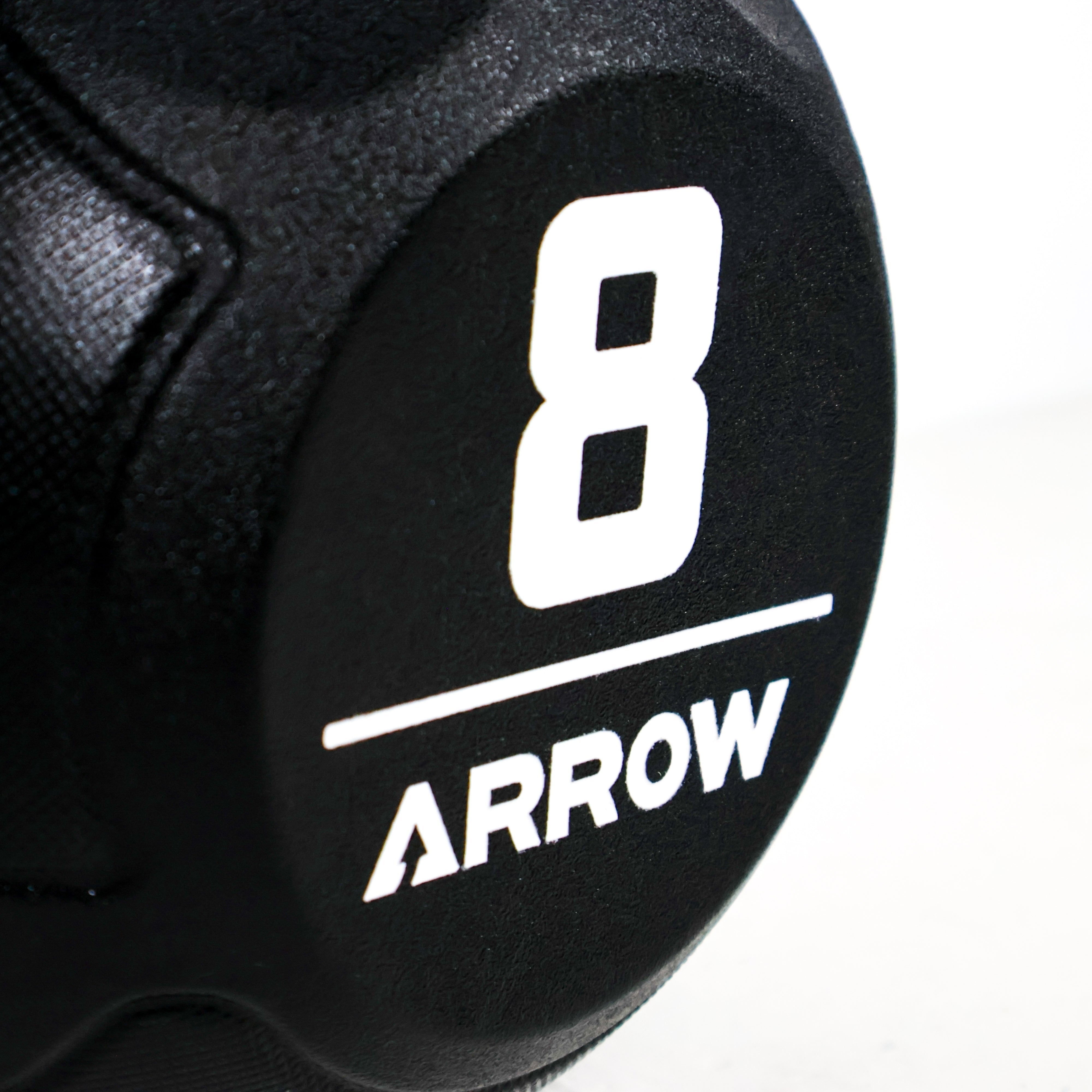 Black kettlebellwith '8' and 'Arrow' branding on a white background