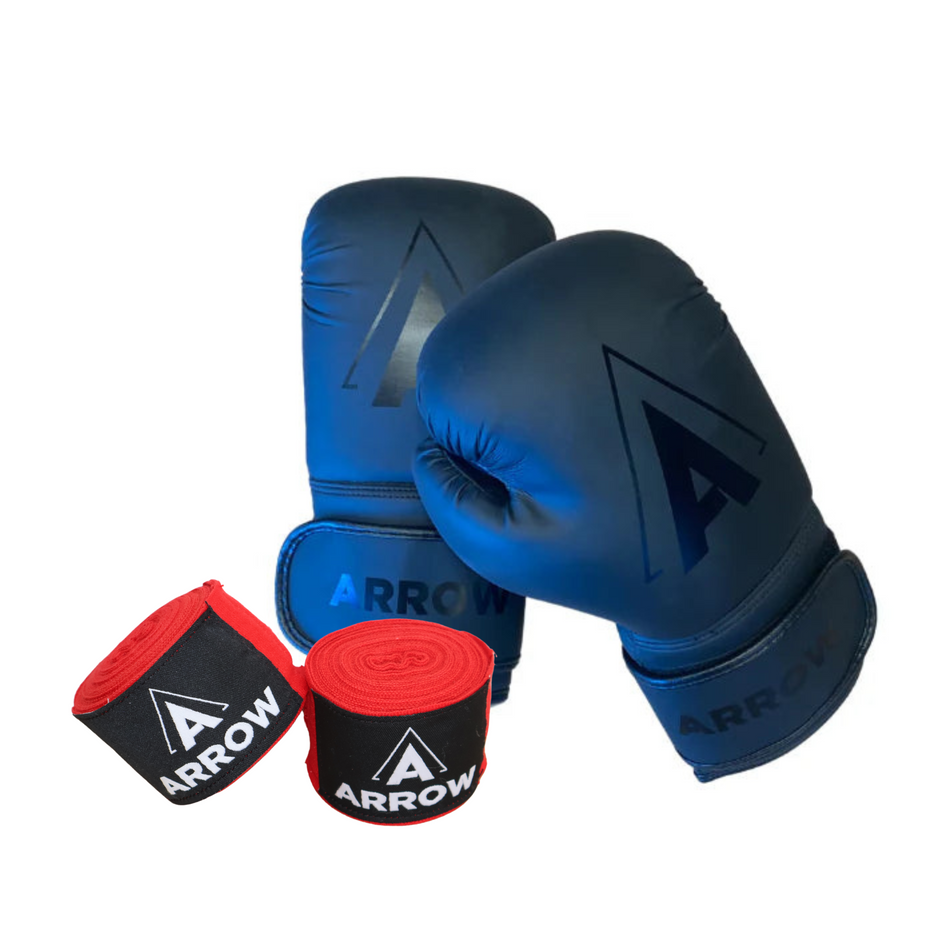 ARROW Boxing Training Kit 12oz and Red Wraps