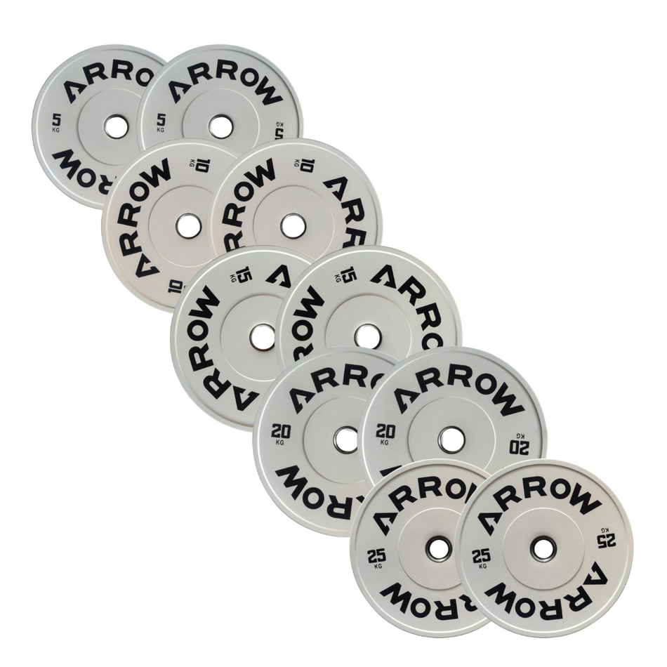 ARROW Signature 150kg White Bumper Weight Plate Package