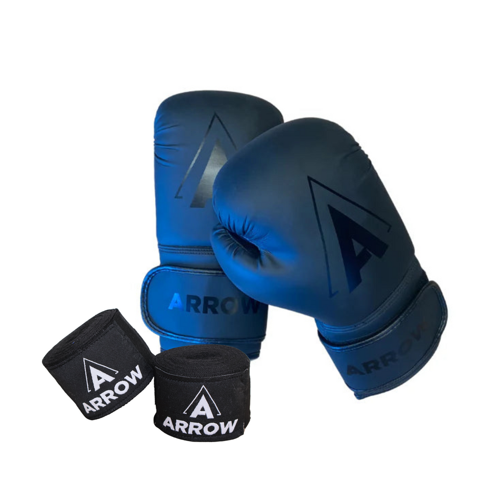ARROW Boxing Training Kit 16oz and Black Wraps