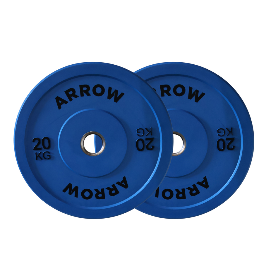 ARROW 20kg Coloured Bumper Weight Plate - Pair