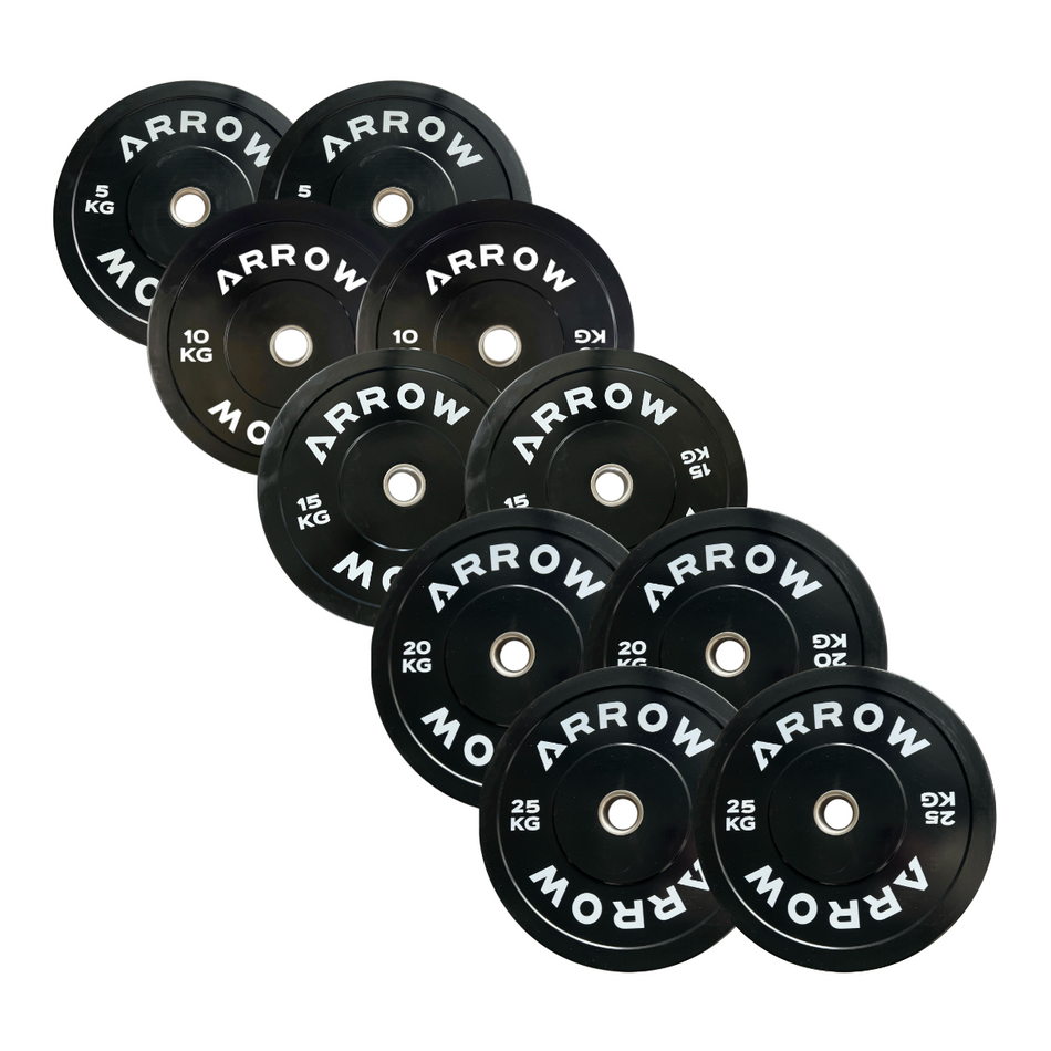 ARROW 150Kg Pro Bumper Weight Plate Package