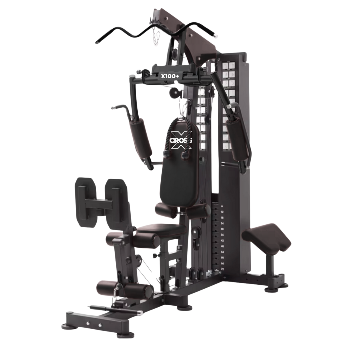 Black fitness machine with 'Crosstrainer' branding on a white background
