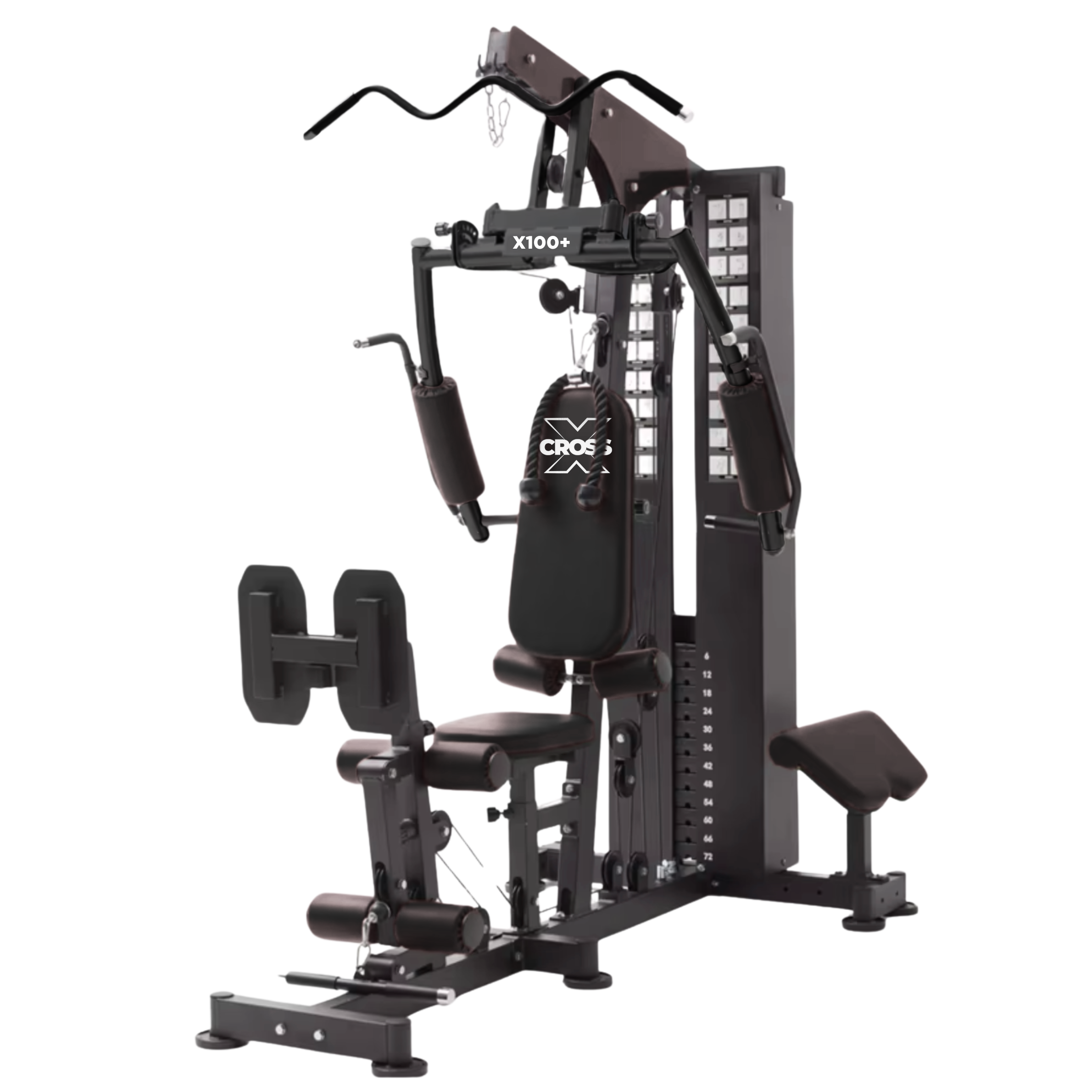 Black fitness machine with 'Crosstrainer' branding on a white background