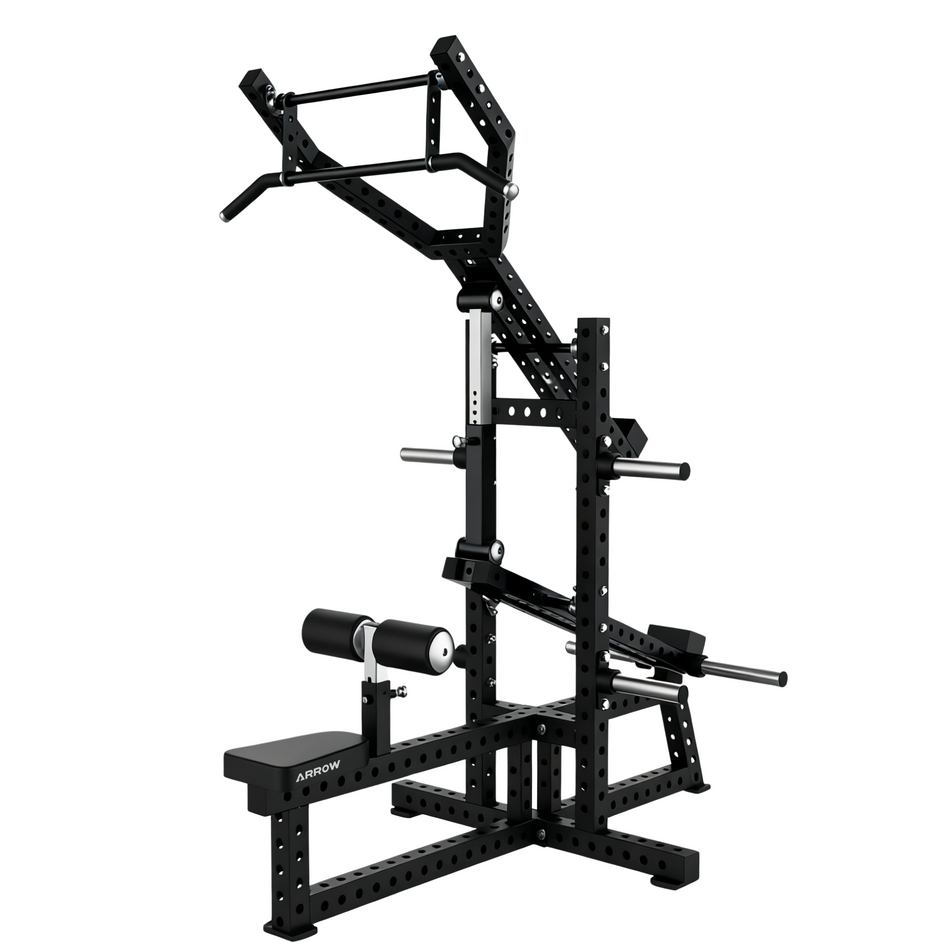 ARROW Garage Gym Lat Pulldown Tricep Dip Plate Loaded