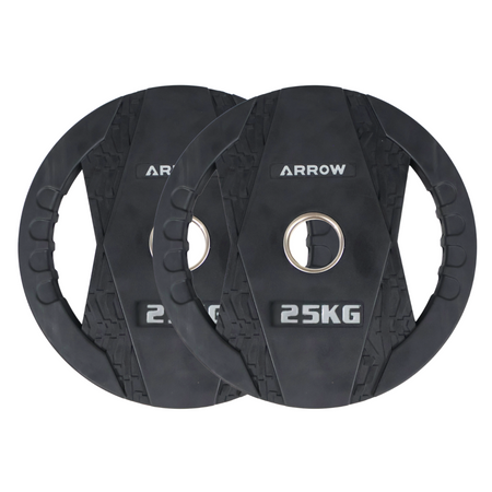 ARROW Olympic Rubber Coated Weight Plate - 25kg Pair