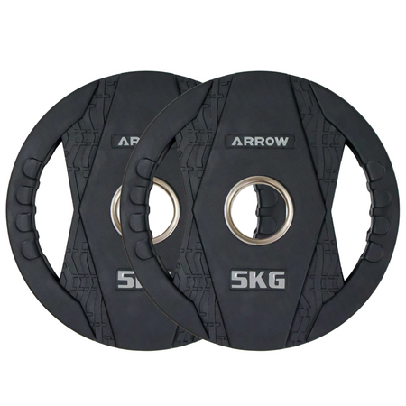 ARROW Olympic Rubber Coated Weight Plate - 5kg Pair