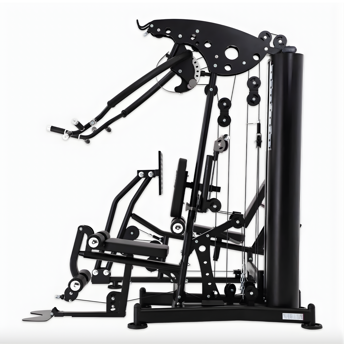 Black gym machine on a white background