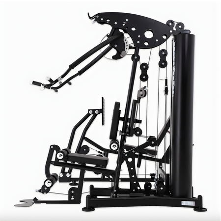 Black gym machine on a white background