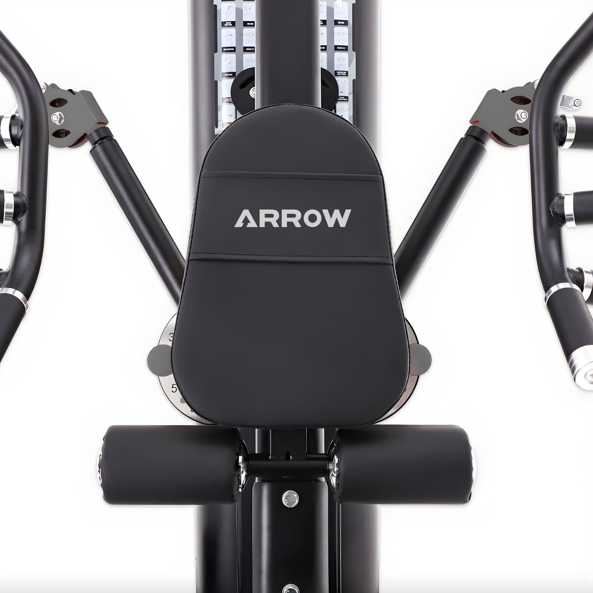 Black exercise bike with 'Arrow' branding on a white background
