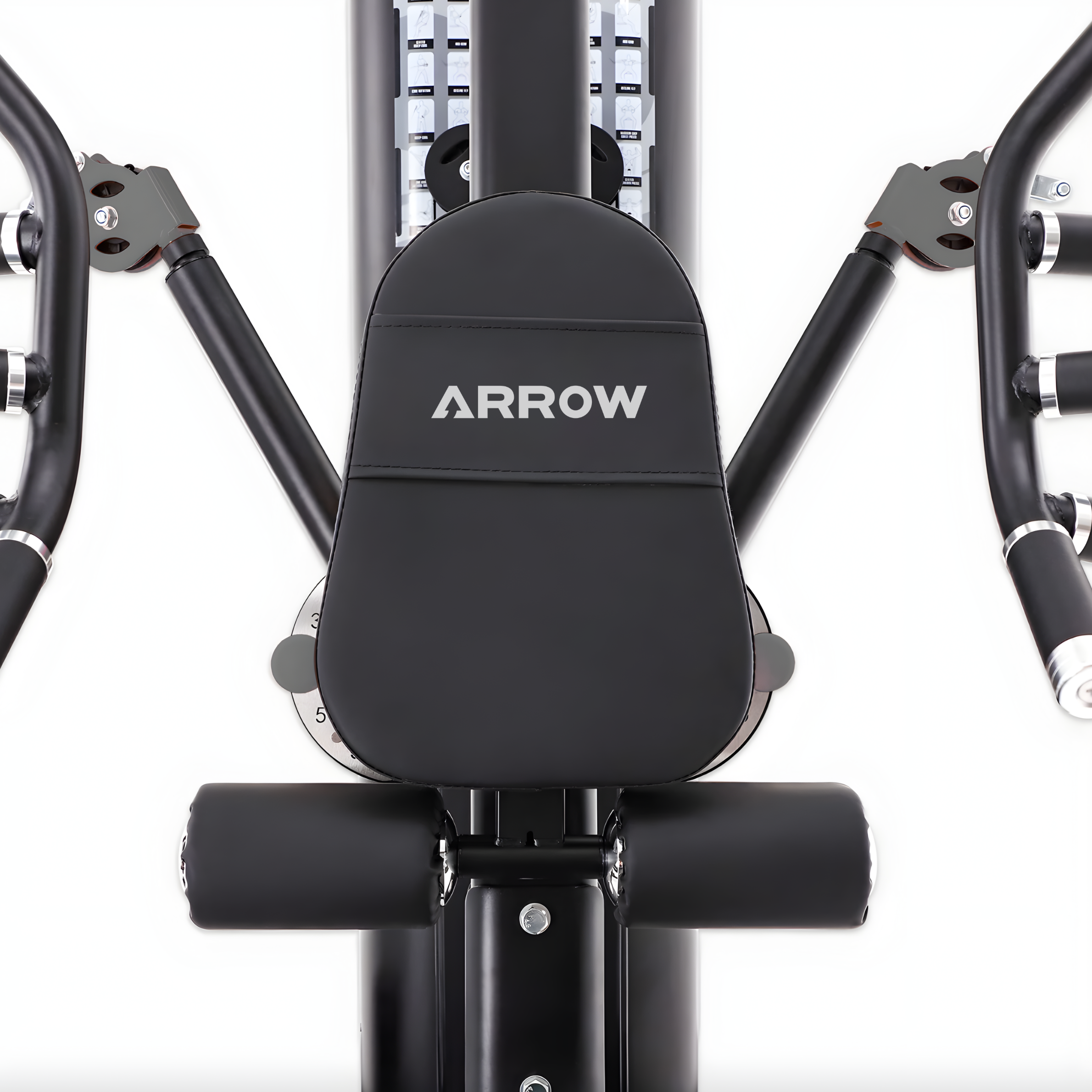 Black exercise bike with 'Arrow' branding on a white background