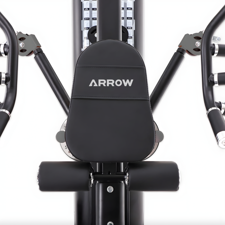 Black exercise bike with 'Arrow' branding on a white background