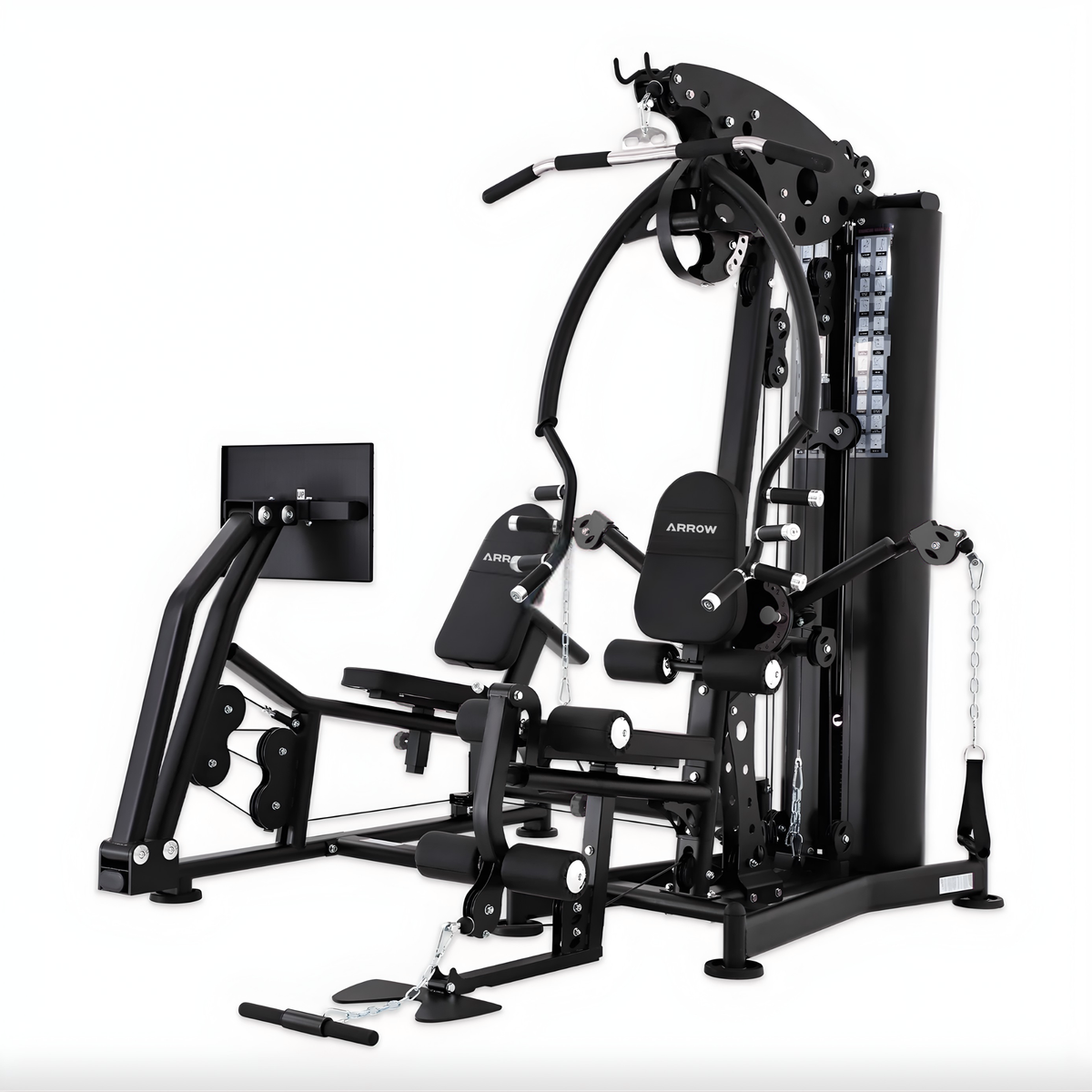 Black gym machine on a white background