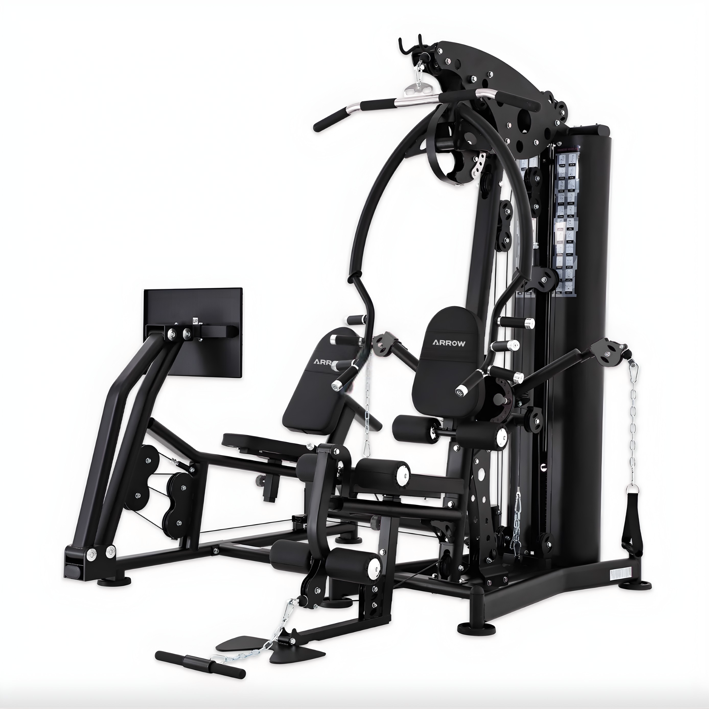 Black gym machine on a white background