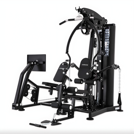 Black gym machine on a white background