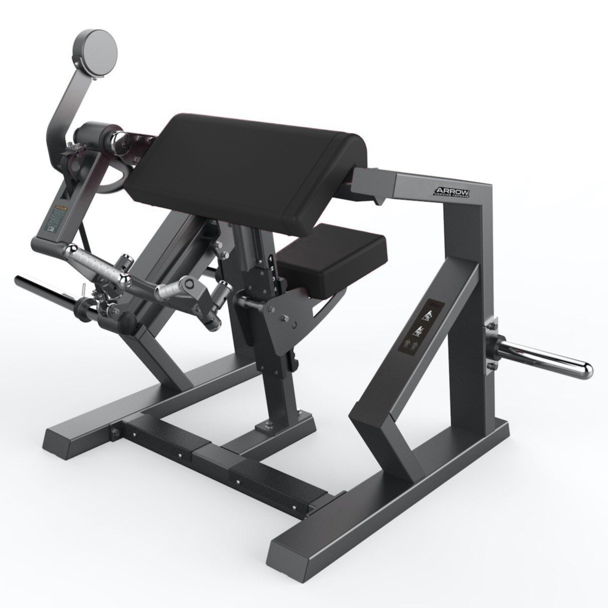 Gym machine with 'Arbort' branding on a white background