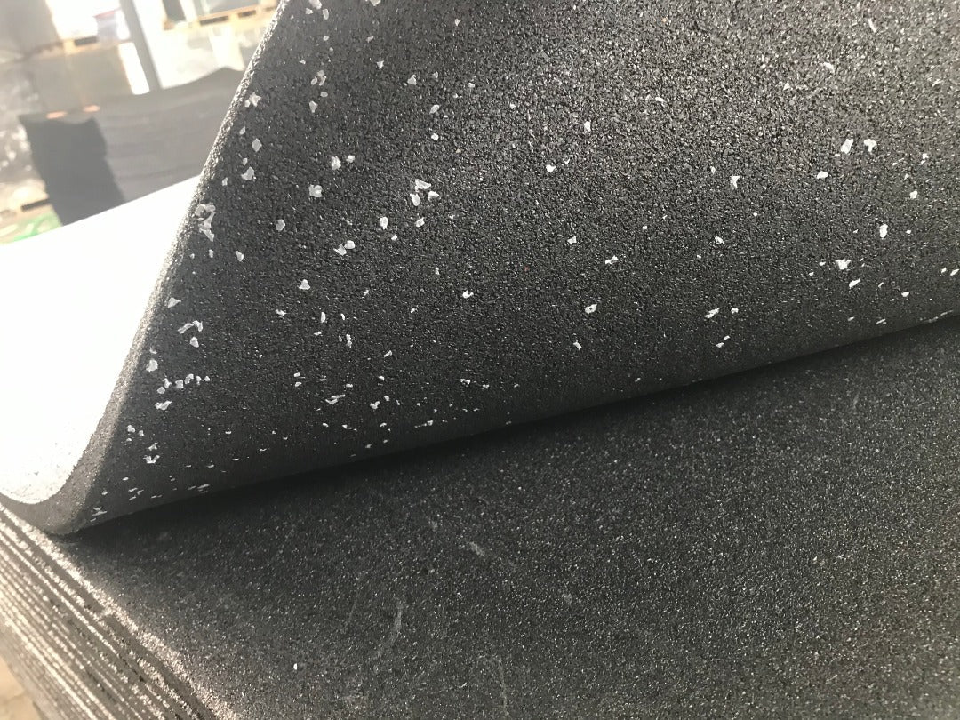 Grey Flec Commercial Rubber Gym Flooring 15mm Arrow Fitness