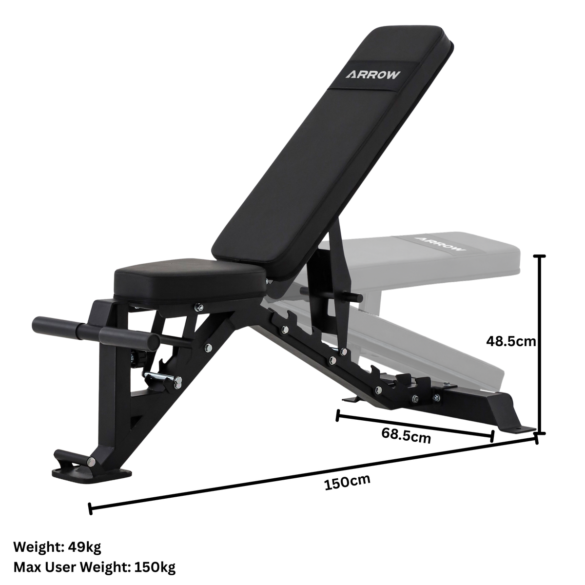 X-Treme FID Weight Bench + Preacher +Leg Curl Leg Extension